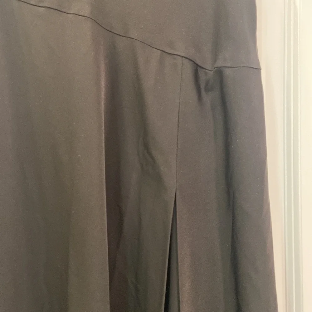 Banana Republic - Black Satin Midi Slip Skirt